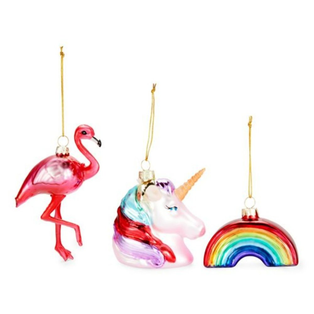 SAKS FIFTH AVENUE Fantasy 3-Piece Ornament Set